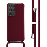 imoshion Siliconen hoesje met koord Samsung Galaxy S21 Ultra - Donkerrood