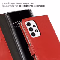 Selencia Echt Leren Bookcase Samsung Galaxy A53 - Rood