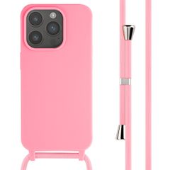 imoshion Siliconen hoesje met koord Apple iPhone 15 Pro - Roze