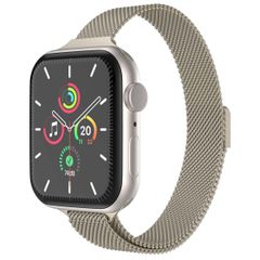 imoshion Slim Milanees bandje Apple Watch Series 1 t/m 9 / SE (38/40/41 mm) | Series 10 / 11 (42 mm) - Champagne
