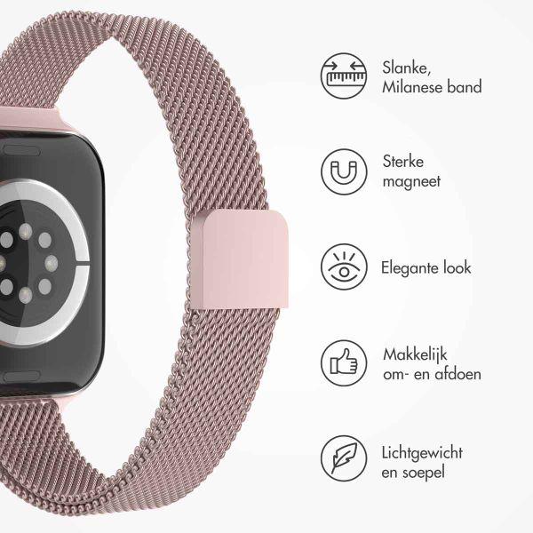 imoshion Slim Milanees bandje Apple Watch Series 1 t/m 9 / SE (38/40/41 mm) | Series 10 / 11 (42 mm) - Roze