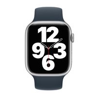 Apple Siliconen solobandje Apple Watch | 44/45/46/49 mm - Maat 8 - Storm Blue