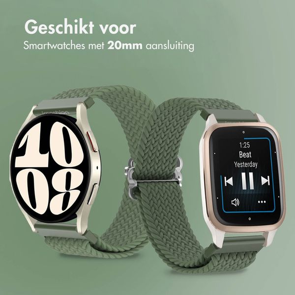 imoshion Nylon geweven bandje Samsung Galaxy Watch 7 40/44 mm - Donkergroen