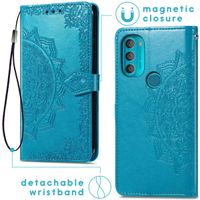 imoshion Mandala Bookcase Motorola Moto G71 - Turquoise