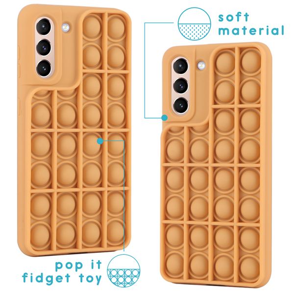 imoshion Pop It Fidget Toy - Pop It hoesje Samsung Galaxy S21 - Goud