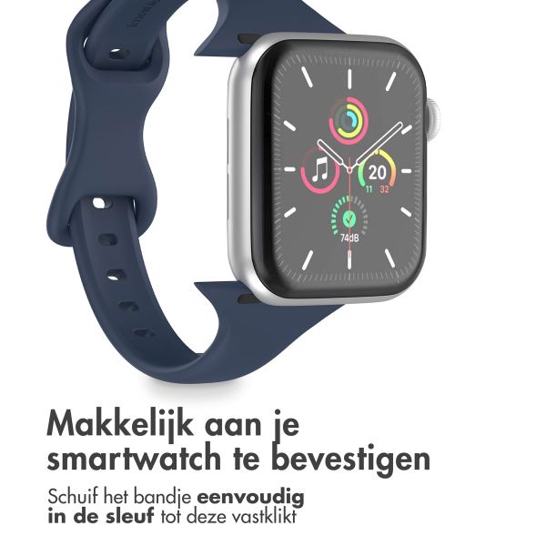 imoshion Slim siliconen bandje Apple Watch Series 1 t/m 9 / SE (38/40/41 mm) | Series 10 (42 mm) - Navy Blue