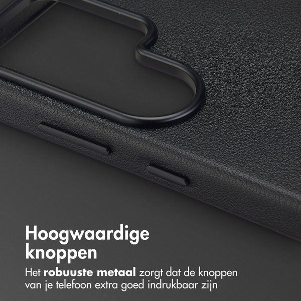 Accezz MagSafe Leather Backcover Samsung Galaxy S26 Ultra - Onyx Black