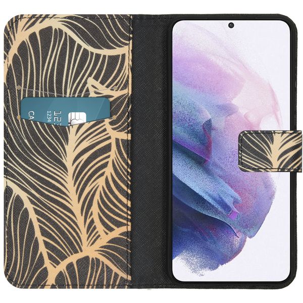 imoshion Design Softcase Bookcase Samsung Galaxy S21 Plus - Golden Leaves