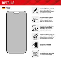 Displex Screenprotector Privacy Glass Full Cover iPhone 15 Plus / 15 Pro Max