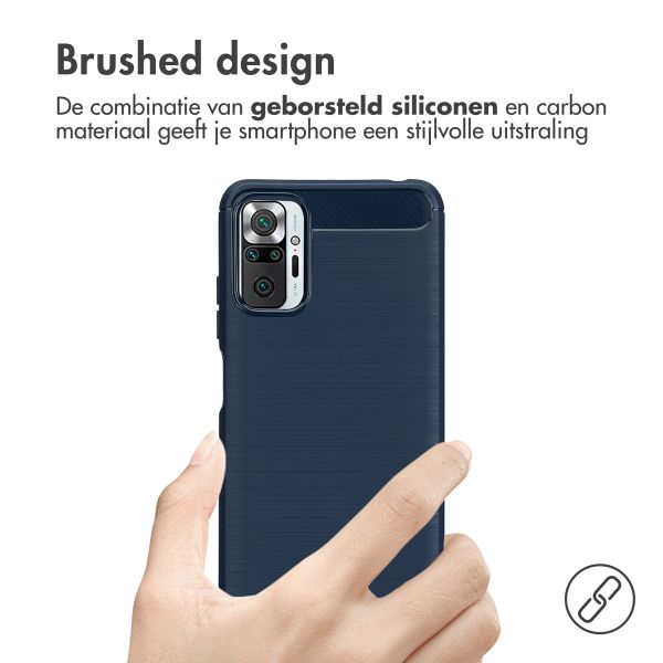 imoshion Brushed Backcover Xiaomi Redmi Note 10 (5G) - Donkerblauw