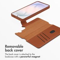 Accezz 2-in-1 Leather Bookcase with MagSafe Samsung Galaxy S26 - Sienna Brown