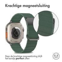 imoshion Magnetisch lederen bandje Apple Watch Series 1-10 / SE / Ultra (2) - 42/44/45/46/49 mm - Groen