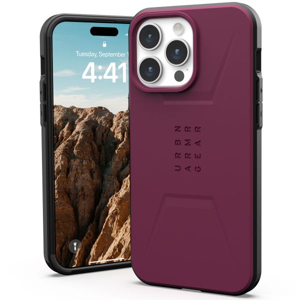 UAG Civilian Backcover MagSafe iPhone 15 Pro Max - Bordeaux