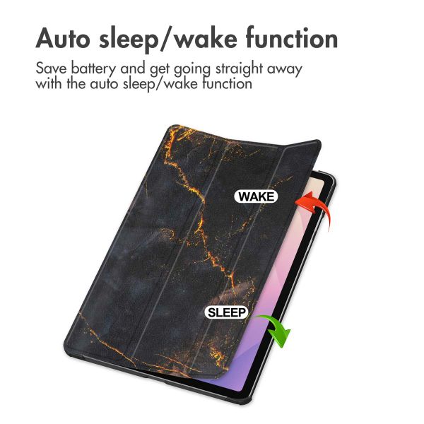 imoshion Design Trifold Case Samsung Galaxy Tab S11 - Black Marble