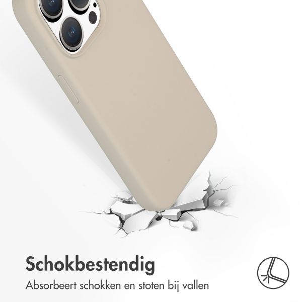 Accezz Liquid Silicone Backcover met MagSafe Apple iPhone 15 Pro - Stone