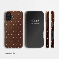 Selencia Vivid Back Cover with MagSafe Apple iPhone 16 - Happy Dots Chocolate