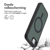 Accezz Rugged Frosted MagSafe Backcover Apple iPhone 16e - Zwart