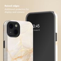Selencia Vivid Back Cover with MagSafe Apple iPhone 13 - Golden Beige Marble