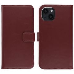 Selencia Echt Leren Bookcase Apple iPhone 15 - Burgundy