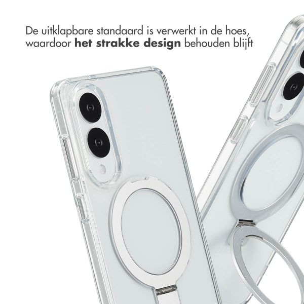 Accezz Ring Stand Backcover met MagSafe Samsung Galaxy S25 Edge - Transparant
