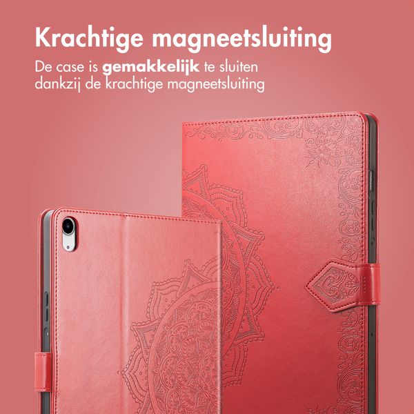 imoshion Mandala Bookcase Apple iPad 11 (2025) 11 inch A16 / iPad 10 (2022) 10.9 inch - Rood