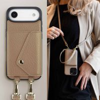 Selencia Sera Phone Case with Cord and Envelope Card Holder Apple iPhone Air - Taupe