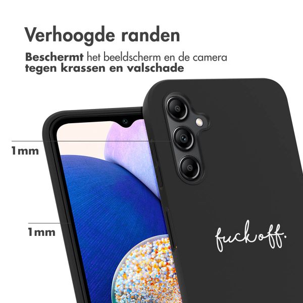 imoshion Design hoesje Samsung Galaxy A14 (5G/4G) - Fuck Off - Zwart