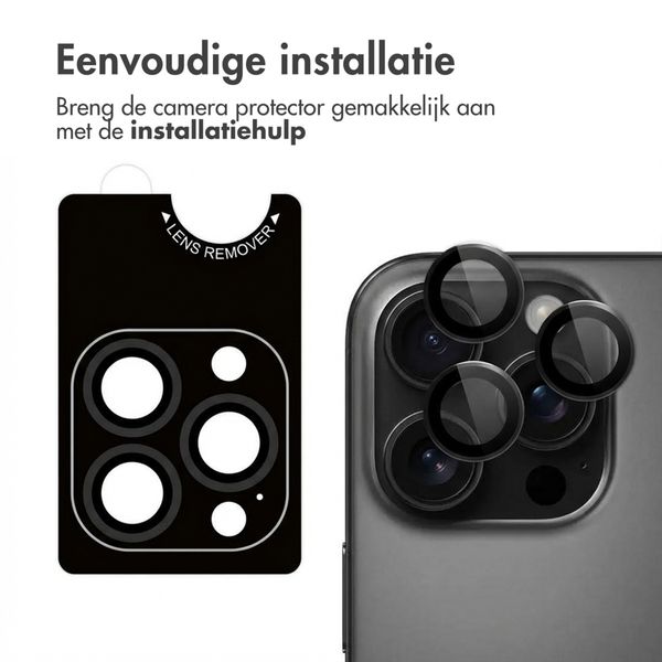 imoshion 2 Pack Camera lens protector Apple iPhone 16 Pro / 16 Pro Max - Zwart / Titanium