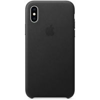 Apple Leather Backcover iPhone Xs - Black