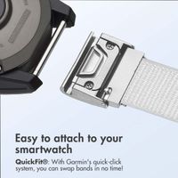 imoshion QuickFit® Nylon Band - Garmin 20 mm Connector - Size L/XL - White