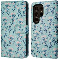 imoshion Design Bookcase Samsung Galaxy S24 Ultra - Blue Flowers