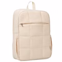 Selencia Vaya Puffy Laptop Rugzak 16 inch - Soft Ivory