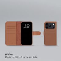 Accezz Edge detachable Bookcase with MagSafe Apple iPhone 18 Pro / 17 Pro - Brown