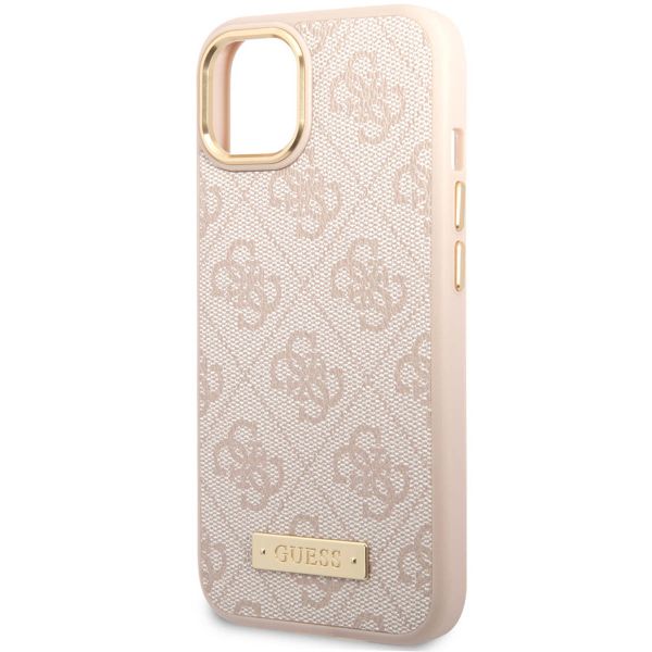 Guess 4G Logo Monogram Backcover MagSafe Apple iPhone 14 - Roze