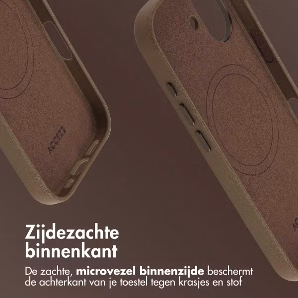 Accezz MagSafe Leather Backcover Apple iPhone 17 - Coffee Brown