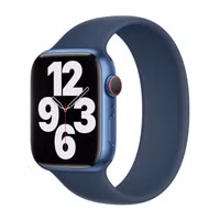 Apple Siliconen solobandje Apple Watch Series 1 - 11 / SE / Ultra (44/45/46/49 mm) - Maat 12 - Abyss Blue