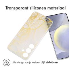 imoshion Design hoesje Samsung Galaxy S25 Plus - Golden Leaves Transparant