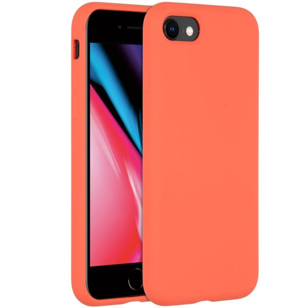 Accezz Liquid Silicone Backcover iPhone SE (2022 / 2020) / 8 / 7 - Nectarine