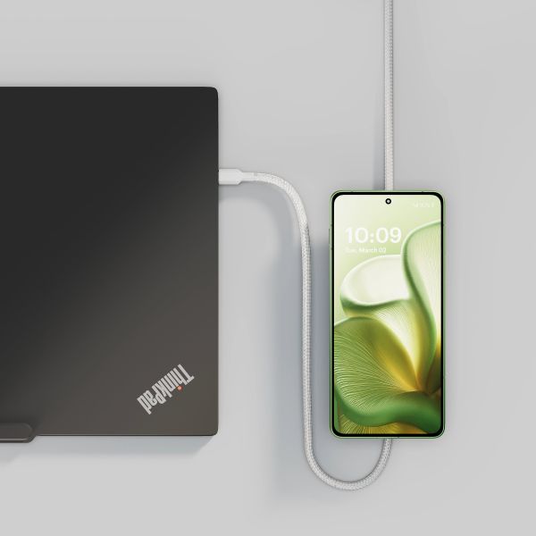 Zens Pro 2 USB-C Kabel met Draadloze Oplader voor telefoon / earbuds - MagSafe en Qi2 - Wit