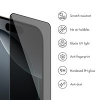 Accezz Privacy Tempered Glass Screen Protector + Applicator Apple iPhone 16 Pro