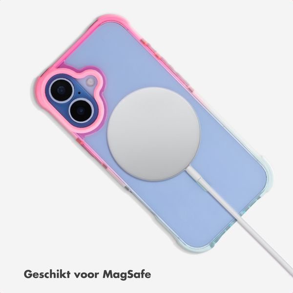 Selencia Gradient Backcover met MagSafe Apple iPhone 17 - Roze / Blauw