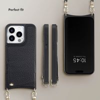 Selencia Nova Phone Case with Cord and Card Holder Apple iPhone 15 Pro - Black