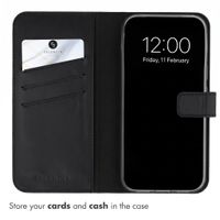 Selencia Genuine Leather Wallet Case Google Pixel 11 / 11 Pro - Black