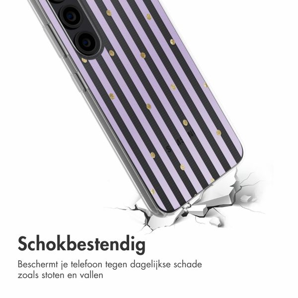 imoshion  Design hoesje Samsung Galaxy S23 - Sparkle Lines Lavender