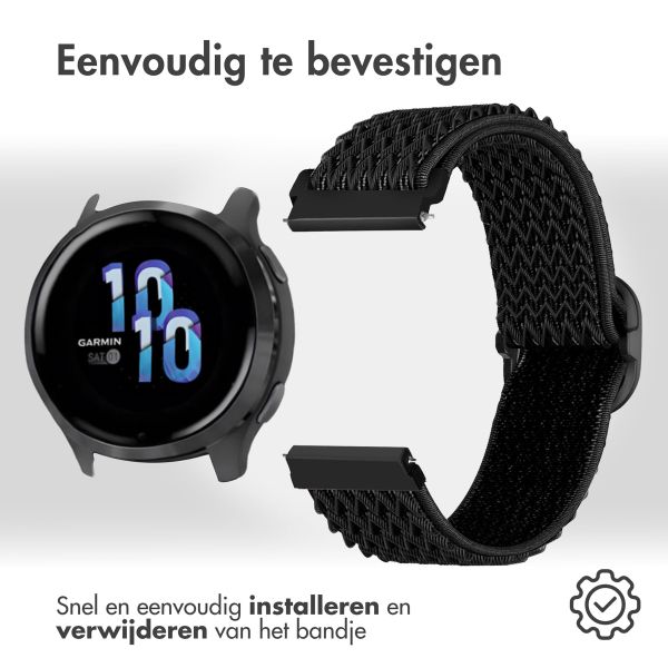 imoshion Elastisch nylon bandje - Universeel 22 mm aansluiting - Zwart