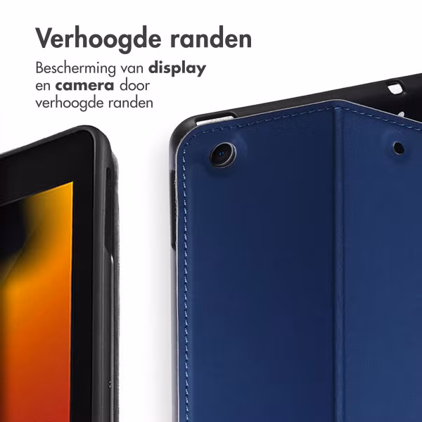 Accezz Classic Tablet Case Apple iPad 9 (2021) 10.2 inch / iPad 8 (2020) 10.2 inch / iPad 7 (2019) 10.2 inch - Donkerblauw