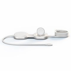 Zens Pro 3 USB-C Kabel met Draadloze Oplader voor telefoon / earbuds / Apple Watch - MagSafe en Qi2 - Wit