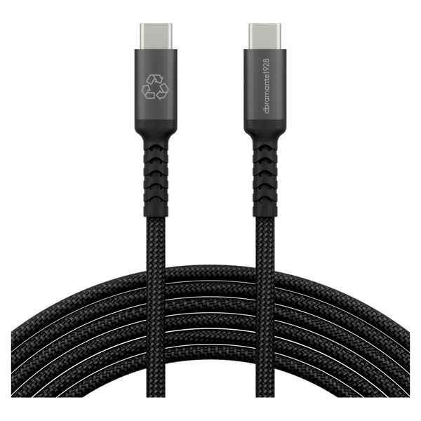 dbramante1928 Re-charge USB-C naar USB-C Oplaadkabel 100W - 3 meter - Zwart