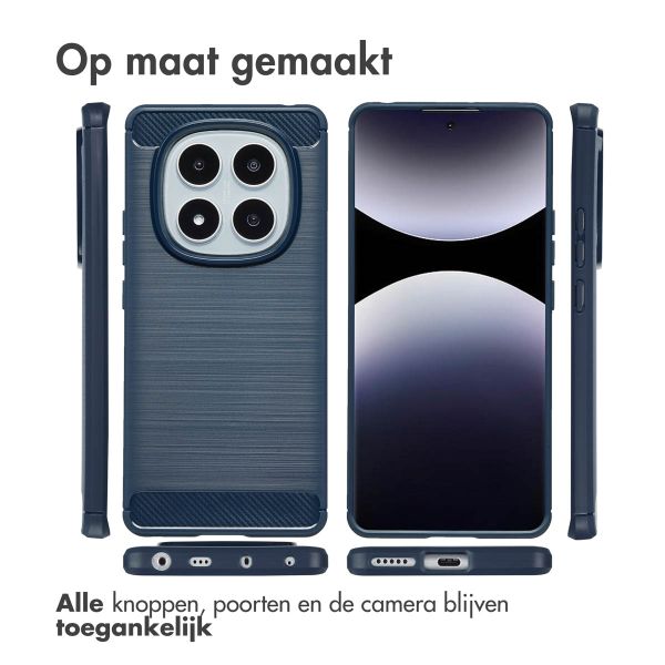 imoshion Brushed Backcover Xiaomi Redmi Note 14 Pro (4G) - Donkerblauw