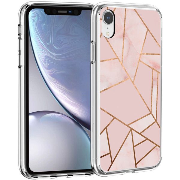 imoshion Design hoesje iPhone Xr - Grafisch Koper / Roze